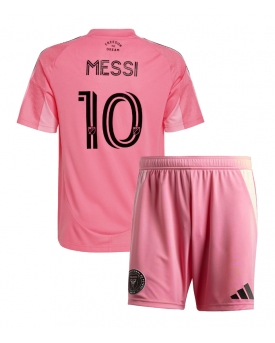 Billige Fotballdrakt Inter Miami Lionel Messi #10 Replika Hjemmedraktsett Barn 2025-26 Kortermet (med bukser)